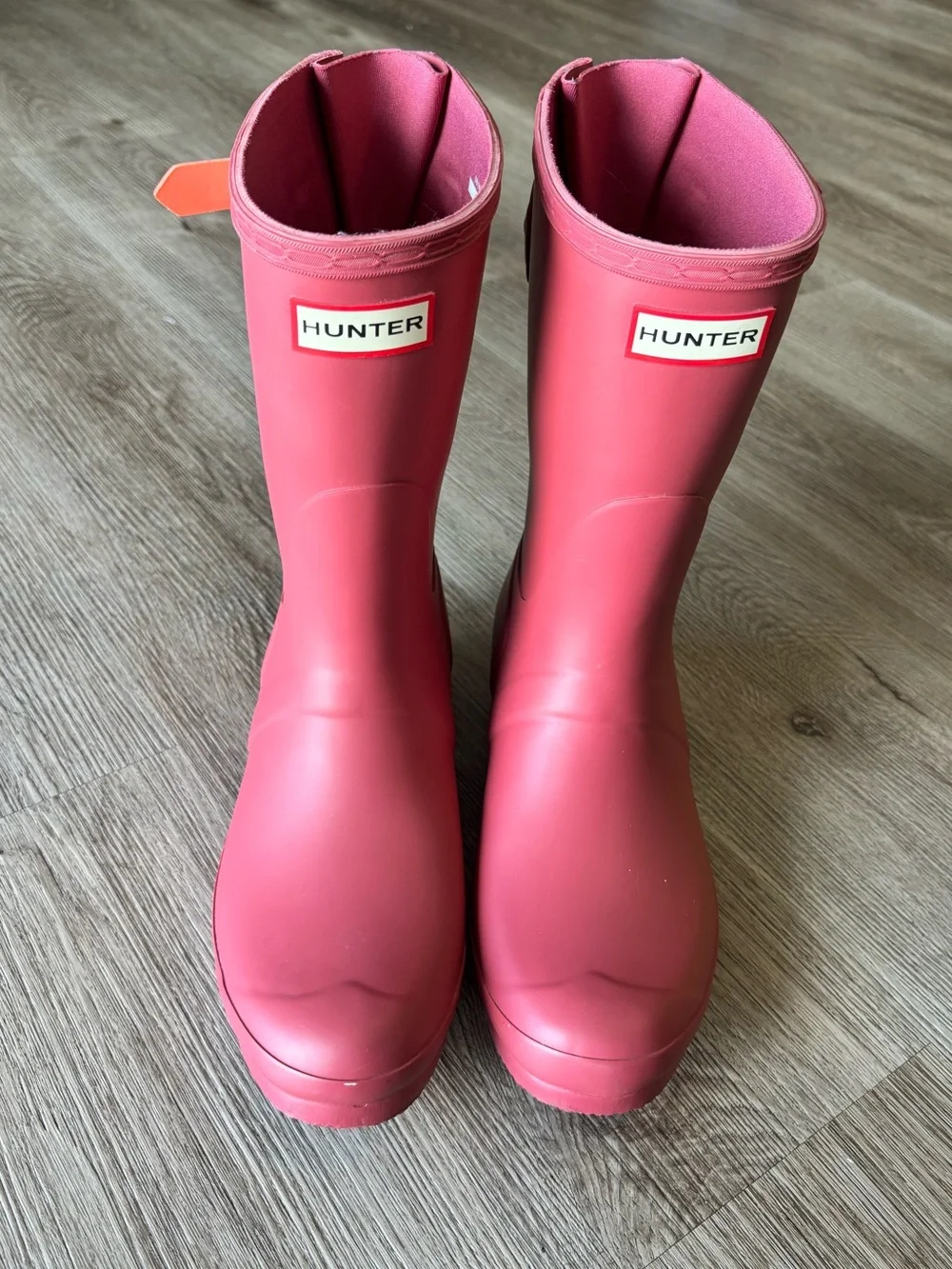 Women’s Hunter Waterproof Rain Boots in Bright Coral Pink